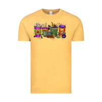 Vintage Mustard Halloween Coffee Drink Vintage Tee - RacoonDesign
