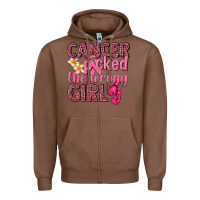 Chestnut cancer picked the wrong girl Zipper Hoodie - NancyCooperArtShop