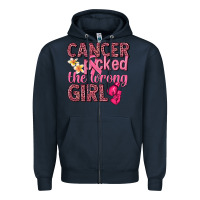 Navy cancer picked the wrong girl Zipper Hoodie - NancyCooperArtShop