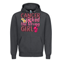 Smoke cancer picked the wrong girl Zipper Hoodie - NancyCooperArtShop