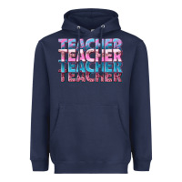 Navy teacher stacked Heavyweight Hoodie - NancyCooperArtShop