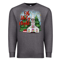 Charcoal Heather christmas church oh holy night Premium Sweatshirt - MaliasSmallBusiness