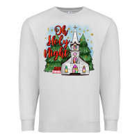 Dove Grey christmas church oh holy night Premium Sweatshirt - MaliasSmallBusiness
