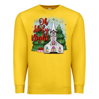 Lemon christmas church oh holy night Premium Sweatshirt - MaliasSmallBusiness