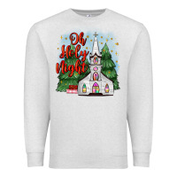 Oatmeal Heather christmas church oh holy night Premium Sweatshirt - MaliasSmallBusiness