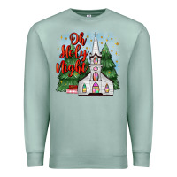 Seafoam christmas church oh holy night Premium Sweatshirt - MaliasSmallBusiness