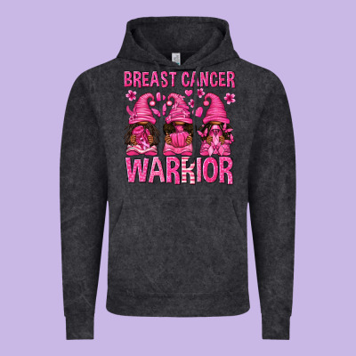 Breast Cancer Warrior Afro Gnomes Vintage Hoodie Designed By Texasbilliewilder