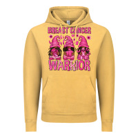 Vintage Mustard Breast Cancer Warrior Afro Gnomes Vintage Hoodie - texasbilliewilder
