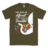 Army Green Autism Different Makes You Beautiful Classic Tee - CowhideDigitalArt