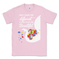 Bubblegum Pink Autism Different Makes You Beautiful Classic Tee - CowhideDigitalArt