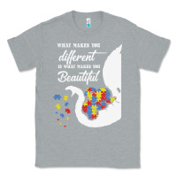 Heather Grey Autism Different Makes You Beautiful Classic Tee - CowhideDigitalArt