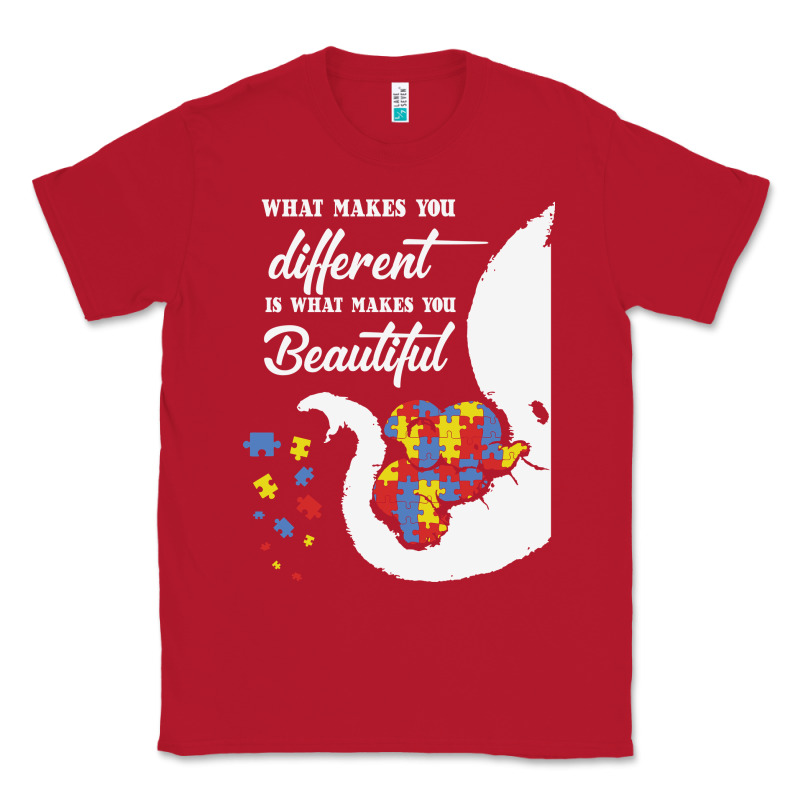 Autism Different Makes You Beautiful Classic Tee by CowhideDigitalArt | Teevron