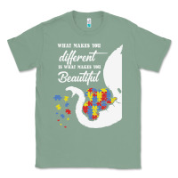 Sage Autism Different Makes You Beautiful Classic Tee - CowhideDigitalArt