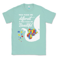Seafoam Autism Different Makes You Beautiful Classic Tee - CowhideDigitalArt