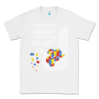 White Autism Different Makes You Beautiful Classic Tee - CowhideDigitalArt