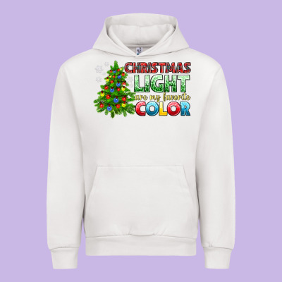 Christmas Light Are My Favorite Color Urban Hoodie Designed By Nancycooperartshop