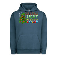 Pigment Midnight Navy Christmas light are my favorite color Urban Hoodie - NancyCooperArtShop