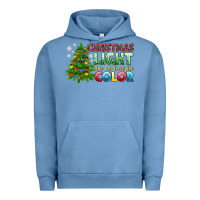 Pigment Pebble Blue Christmas light are my favorite color Urban Hoodie - NancyCooperArtShop