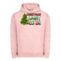 Pigment Salmon Christmas light are my favorite color Urban Hoodie - NancyCooperArtShop