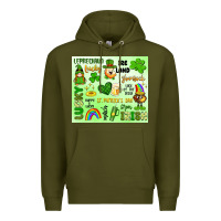 Army Green st patrick's day Premium Hoodie - Artiststas