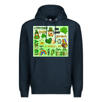 Navy st patrick's day Premium Hoodie - Artiststas