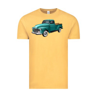 Vintage Mustard western truck left 34 view Vintage Tee - FaDigitalArtStudio