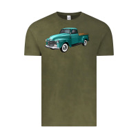 Vintage Olive western truck left 34 view Vintage Tee - FaDigitalArtStudio