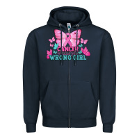 Navy cancer picked the wrong girl Zipper Hoodie - NancyCooperArtShop