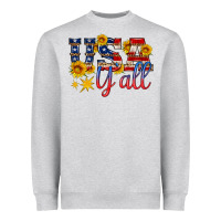 Heather Grey usa y all Heavyweight Sweatshirt - HRA Design Shop
