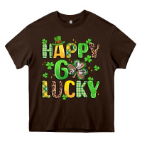 Chocolate Brown happy go lucky Heavy Core Tee - Artiststas