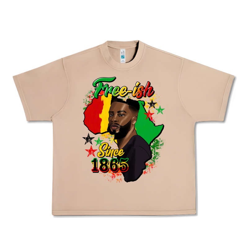 Free Ish Since 1865 Black Man Urban Heavy Tee by HRA Design Shop | Teevron