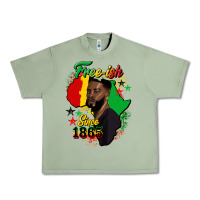 Oil Green free ish since 1865 black man Urban Heavy Tee - HRA Design Shop