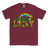 Burgundy feeling lucky with coins Classic Tee - AdoDesignShop