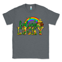 Charcoal Heather feeling lucky with coins Classic Tee - AdoDesignShop