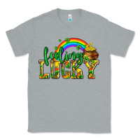 Heather Grey feeling lucky with coins Classic Tee - AdoDesignShop