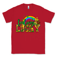 Red feeling lucky with coins Classic Tee - AdoDesignShop