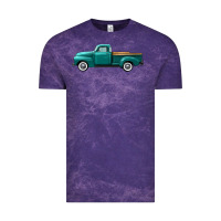 Cloud Purple western truck left side view Vintage Tee - FaDigitalArtStudio