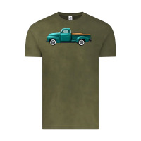 Vintage Olive western truck left side view Vintage Tee - FaDigitalArtStudio