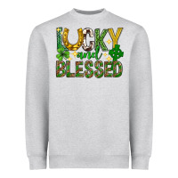 Lucky And Blessed St. Patricks Day Heavyweight Sweatshirt | Teevron