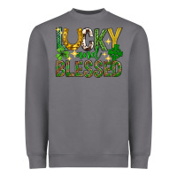 Storm Lucky and blessed st. patricks day Heavyweight Sweatshirt - Neo Western