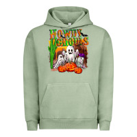 Pigment Oil Green Howdy ghouls Urban Hoodie - NancyCooperArtShop
