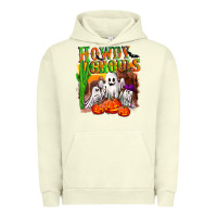 Pigment Pistachio Howdy ghouls Urban Hoodie - NancyCooperArtShop