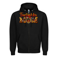 Black American Firefighter Mom Zipper Hoodie - LillyAllenDesigns