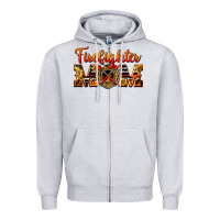 Heather Grey American Firefighter Mom Zipper Hoodie - LillyAllenDesigns