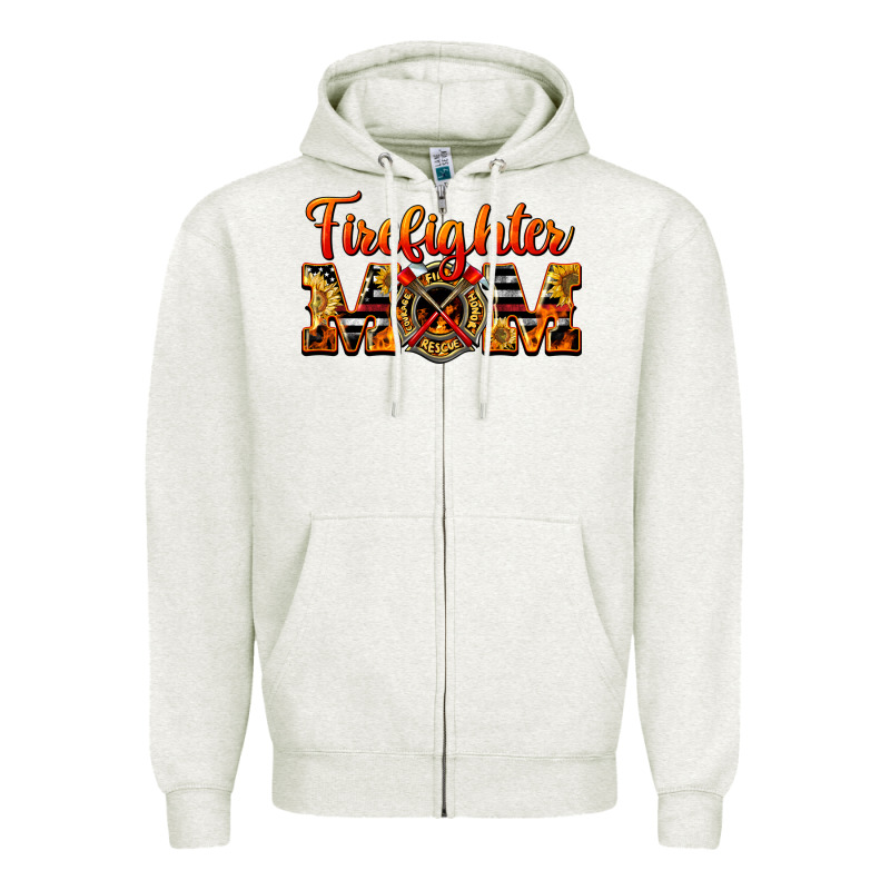 American Firefighter Mom Zipper Hoodie by LillyAllenDesigns | Teevron