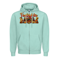 Seafoam American Firefighter Mom Zipper Hoodie - LillyAllenDesigns