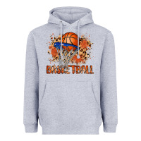 Heather Grey custom name basketball Heavyweight Hoodie - MaliasSmallBusiness
