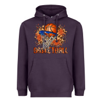 Plum custom name basketball Heavyweight Hoodie - MaliasSmallBusiness