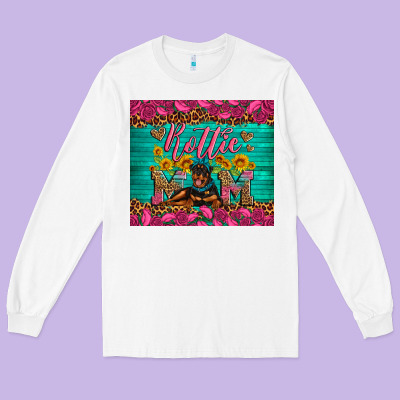 Rottie Mom With Roses Long Sleeve Tee Designed By Artiststas
