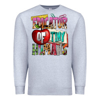 Heather Grey educator of tiny humans Premium Sweatshirt - NancyCooperArtShop